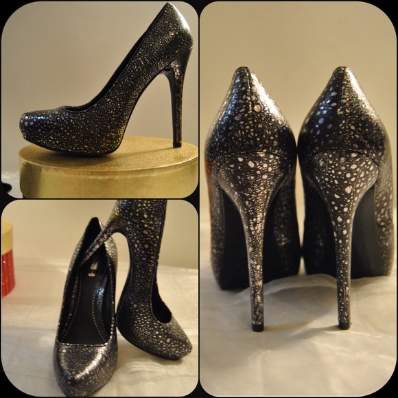 Report Signature - Pewter Stiletto Heels