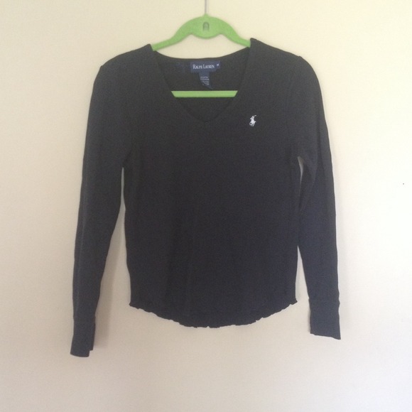 Black Ralph Lauren long sleeve thermal shirt