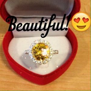 LC Yellow Sapphire with CZ in .925 silver