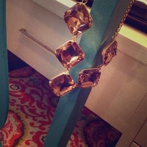 SOLD Gold tone statement necklace