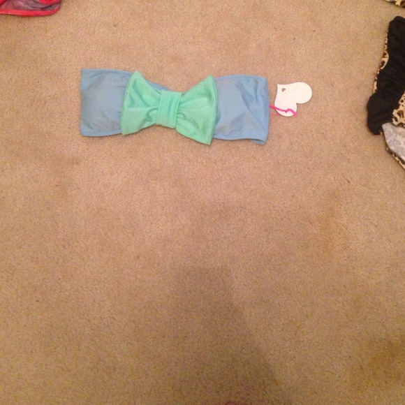 🐠traded🐠Lolli swim mint bow bandeau top
