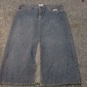 Blue denim skirt