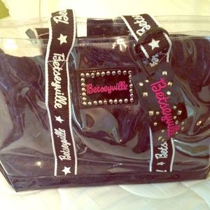 Bettsyville bag. See through with black