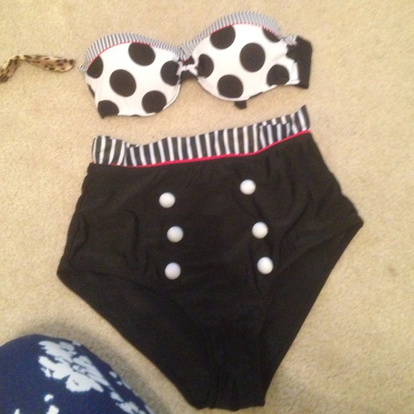 Vintage pin up high waist bikini