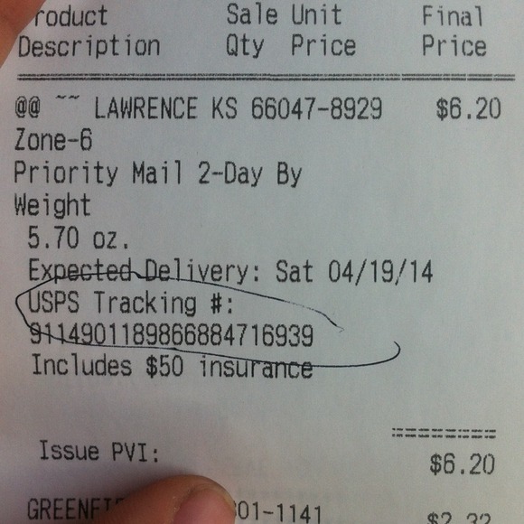 Shipped! 📦Tracking receipt :)