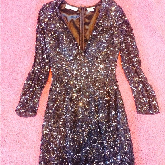 Black sequin homecoming dress