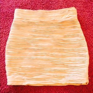 Salmon pink bodycon skirt