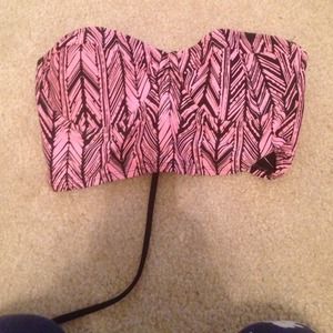 Brand new bustier pink bikini top