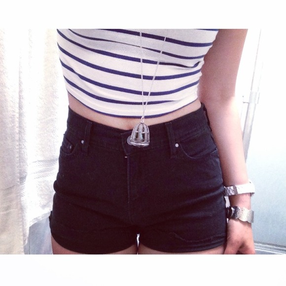 Black Levi High waisted shorts