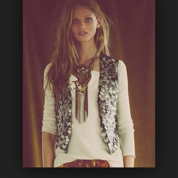 BRAND NEW WITH TAGS FREE PEOPLE COIN VEST