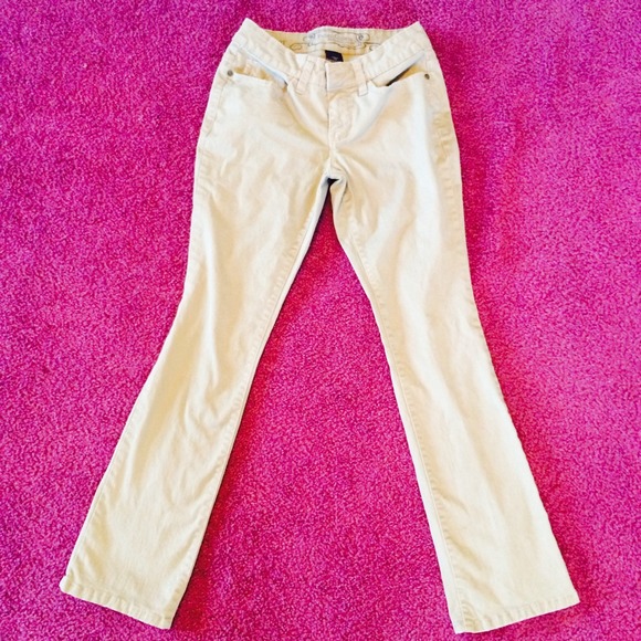 Khaki flare pants