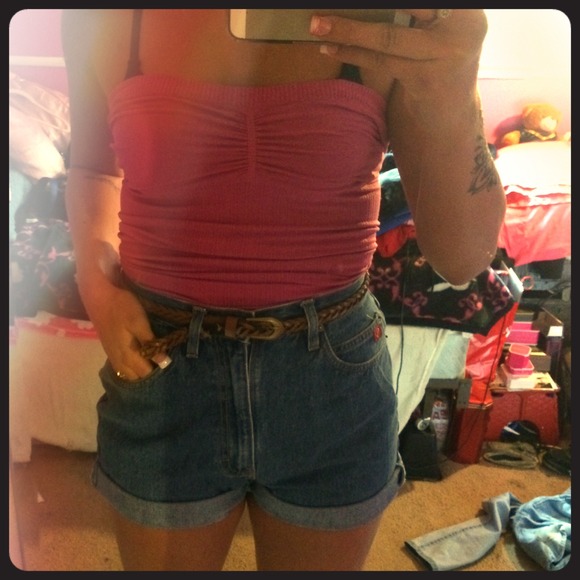 Fuchsia colored tube top