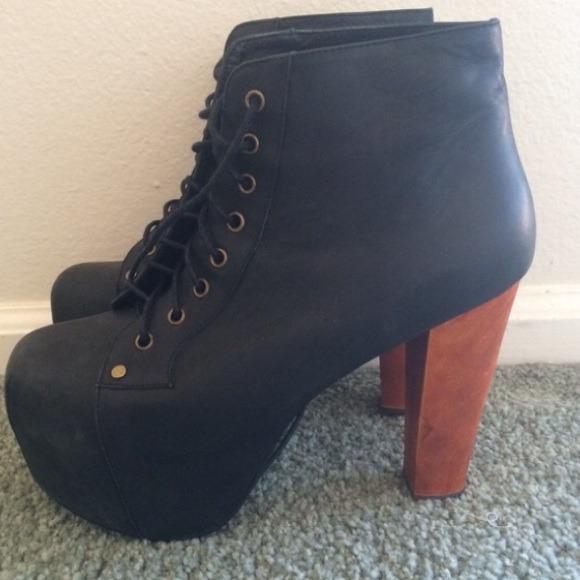Jeffrey Campbell Shoes - Jeffrey Campbell Black Distressed Lita