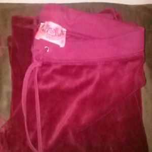 Red Juicy couture velour pants