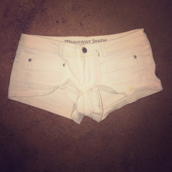 White booty shorts!!!