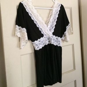 Beautiful black and white lace blouse!was $18