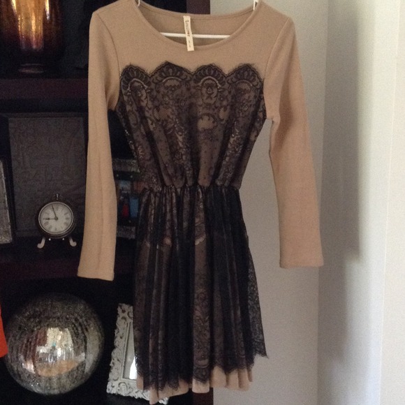 Flirty lace sweater dress