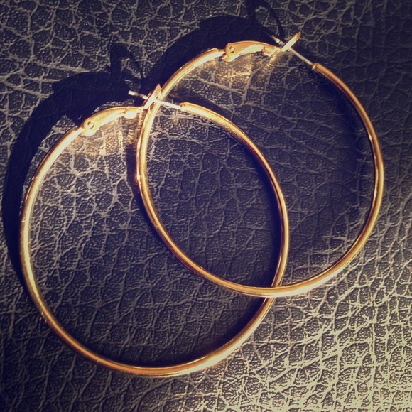 Gold tone hoops