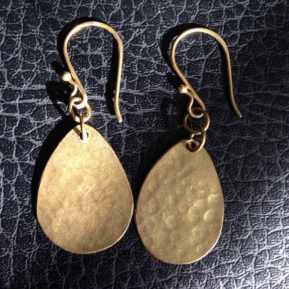 Matte gold tone earrings