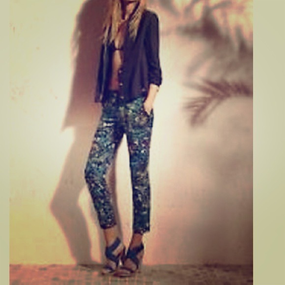 Derek Lam multi print Capri pant