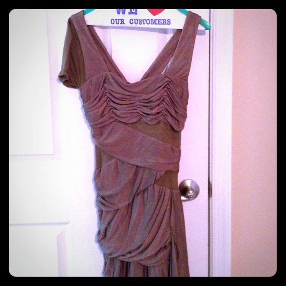 Olive green Bebe dress
