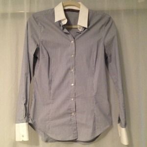 Zara Striped Buttondown Top