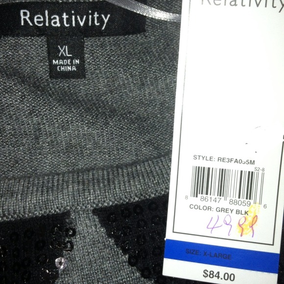 Grey & Black Sweater Dress - Picture 4 of 4