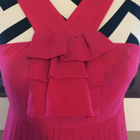 *SOLD*Forever 21 hot pink chiffon dress - Picture 2 of 3
