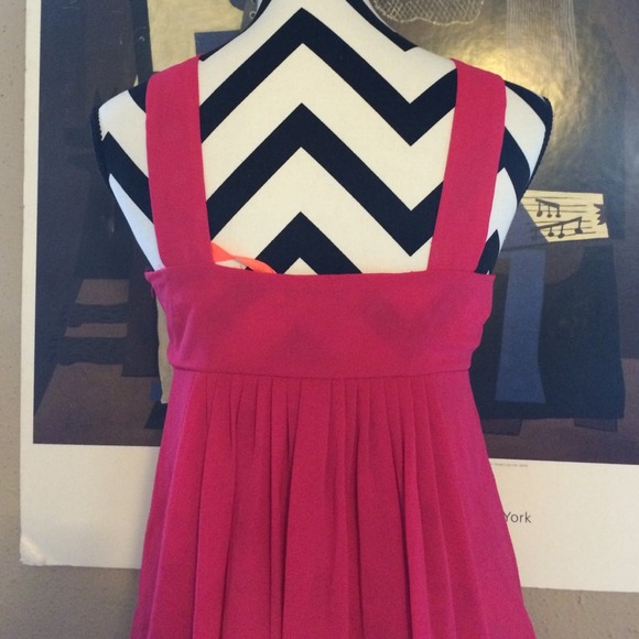 *SOLD*Forever 21 hot pink chiffon dress - Picture 3 of 3