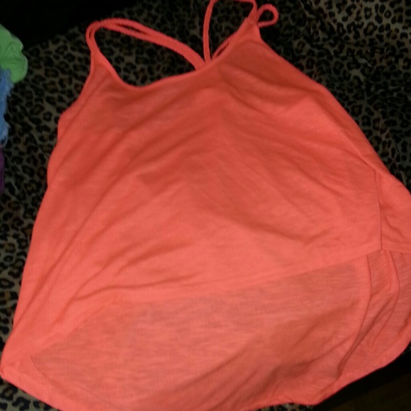Bright orange Hi-Lo top NWOT