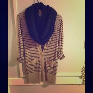 Striped Boyfriend Cardigan