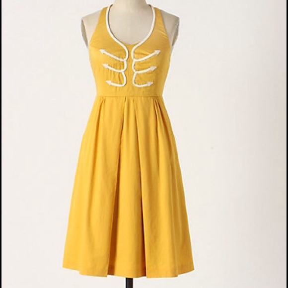 🎉HP!🎉 Anthropologie Floreat Anchors Aweigh dress