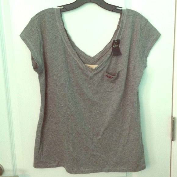 Gray V-neck from Hollister