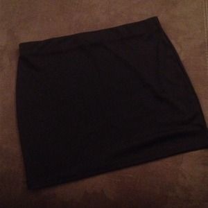 2XL Plus Size Black Mini Skirt