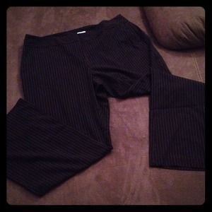 Plus Size 20W Dress Pants with Pink Pinstripe