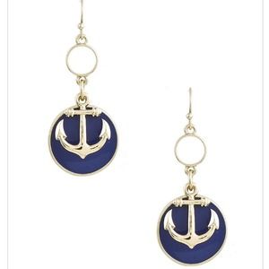 Blue Anchor Earrings
