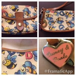 Dooney and bourke bumble bee wristlet