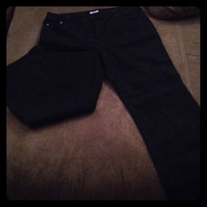 Plus size 18 Black with Red Pinstripe Denim