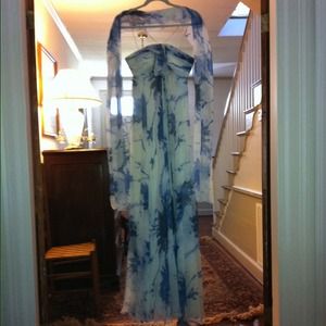 Silk long garden dress