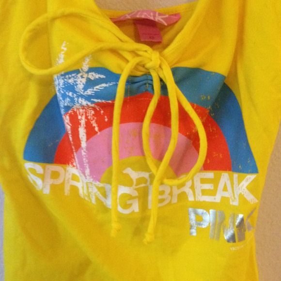 NWOT Pink VS Spring Break Tank Top - Picture 4 of 4