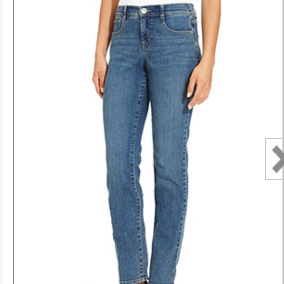Tummy control high rise straight leg jeans