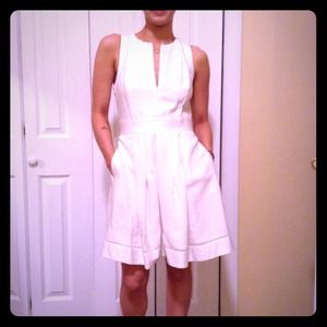 Armani exchange white dress with side pockets