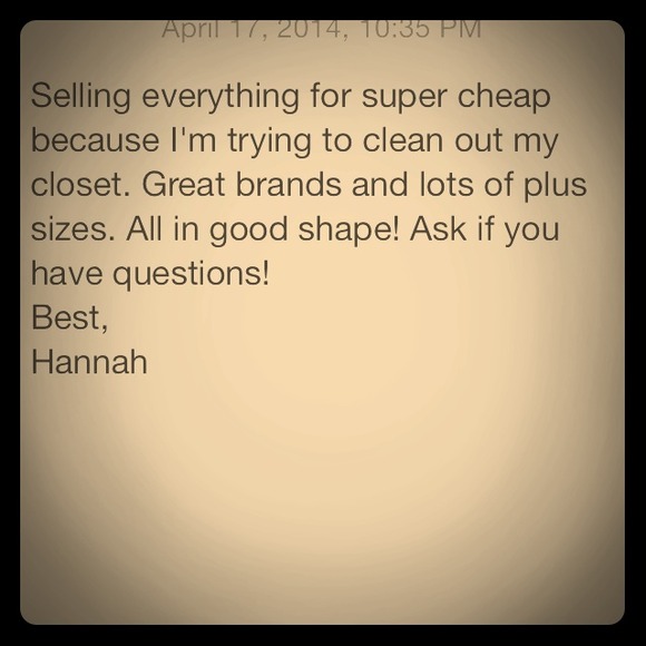 Plus sizes!!! Good prices!!!