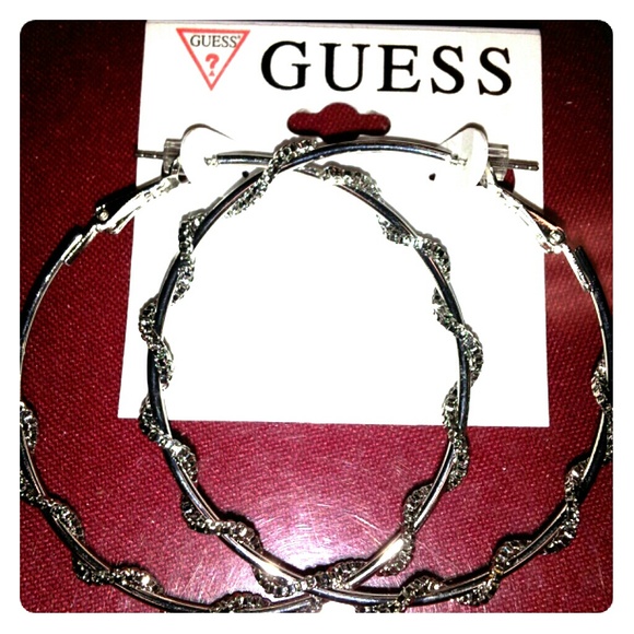 Guess silver earrings