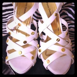 White and Gold Heels