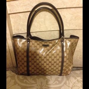 Gucci Joy Medium GG Crystal Tote (Authentic)