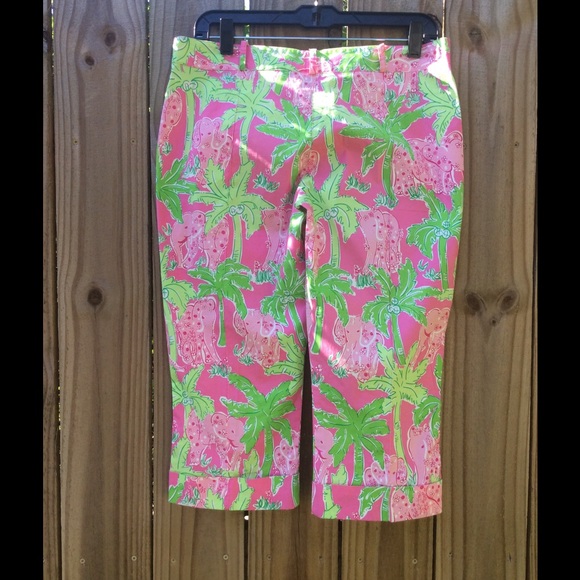 Adorable elephant print capris by Lilly Pulitzer! - Picture 2 of 4