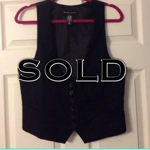 SOLD IN BUNDLE: Black 6 button Vest