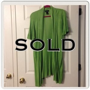 SOLD IN BUNDLE: Short Sleeve Green Cardigan