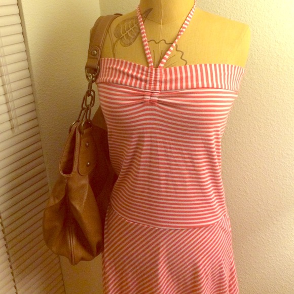 Pink stripe summer dress